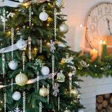 12/24/36pcs Crystal Clear Christmas Tree Ornaments Icicle Decorations For Holiday & Winter Party Decor Holiday Decorations