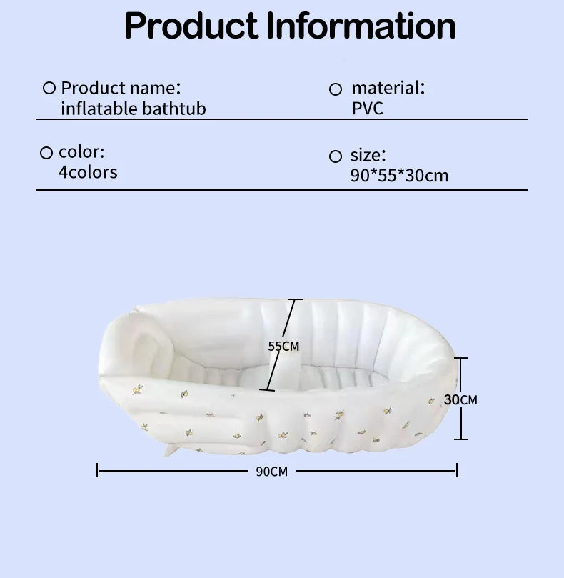 Inflatable Baby Pool – Portable Children's Swimming Pool & Bathing Tub
