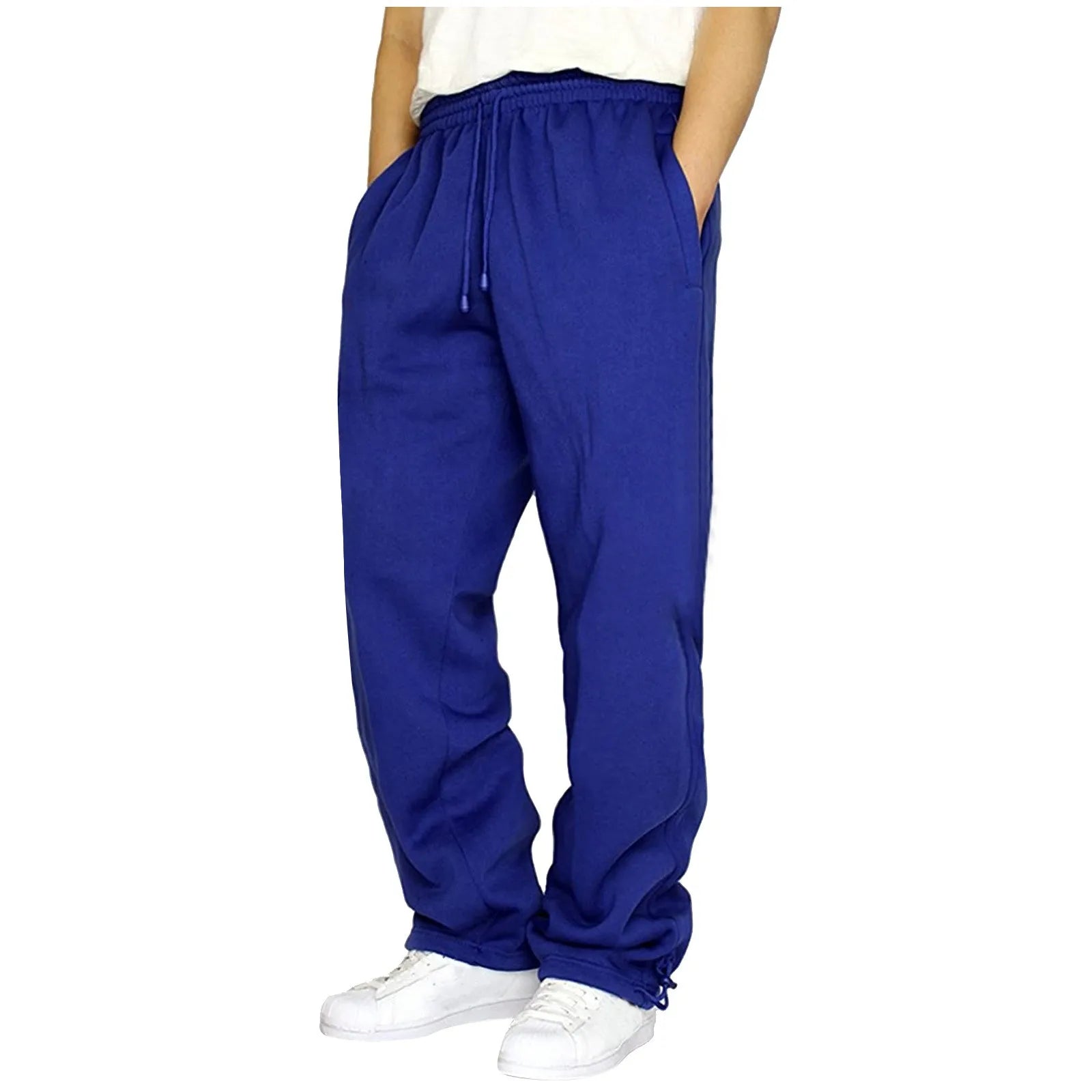 Men's Black Sweatpants Elastic High Waist Drawstring Baggy Casual Trousers Jogger Running Trousers Pantalones Hombre Plus Size