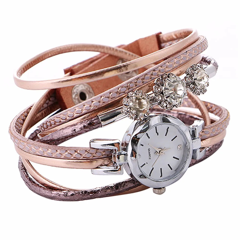 Ladies Watch Circle Diamond Table Student Fashion Bracelet Women's Watch Women's Watches