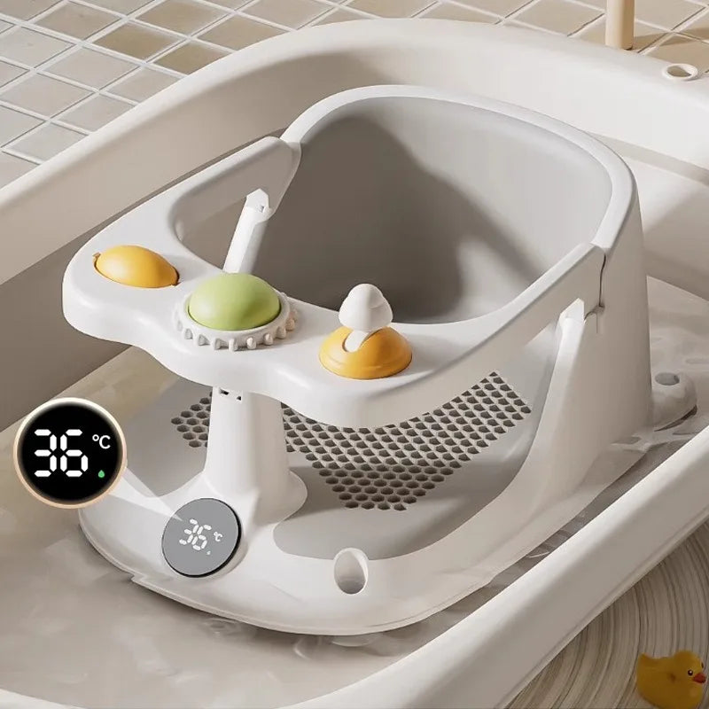 Baby Bath Seat for Babies 6 Months & Up - Bathtub Seats for Babies Sitting Up with Rinse Cup, Non-Slip, Comfortable, Infant Bath