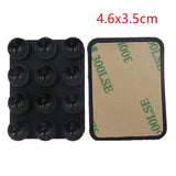 Double Side Silicone Suction Pad For Mobile Phone Fixture Suction Cup Backed Adhesive Silicone Rubber Sucker Pad For Fixed Pad