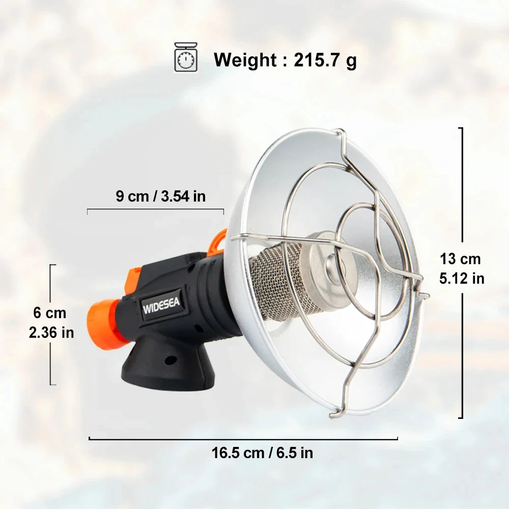 Widesea Camping Heater Portable Stainless Steel Fireplace for Winter Outdoor Stove Hiking Gas Burner Heating Survival Equipment