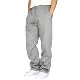 Men's Black Sweatpants Elastic High Waist Drawstring Baggy Casual Trousers Jogger Running Trousers Pantalones Hombre Plus Size